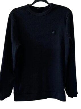 Quiksilver Men’s Black Waffle Knit Crewneck Sweater